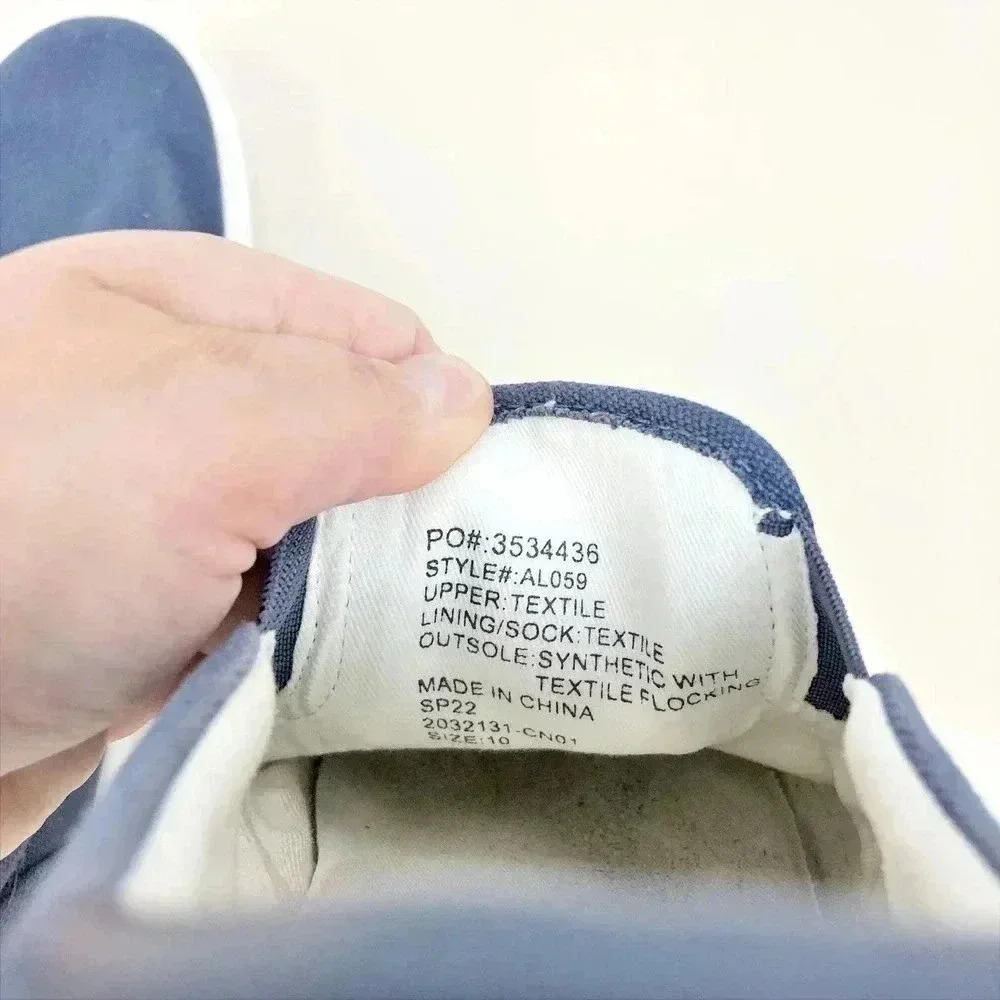 J.‎ Crew Mens Explorer Sneakers 10 Blue Canvas Slip On Low Top Streetwear - Picture 10 of 11